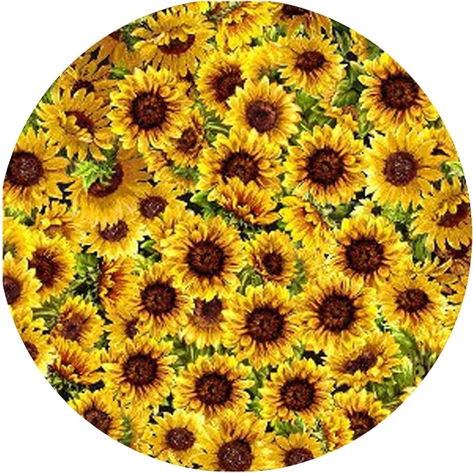 Andreas Silicone Jar Opener, Sunflower – 6.25" Non-Slip Lid Gripper & Garlic Peeler, Food and Dishwasher Safe, Multi-Use, Durable Silicone & Fabric, Made in the USA, JO-86