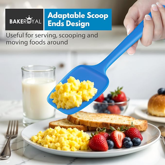 BakeRoyal Silicone Spatulas Set - Blue