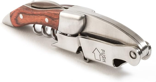 Prestige Rosewood By Coutale Sommelier - The French Patented Spring-Loaded Double Lever Waiters Corkscrew