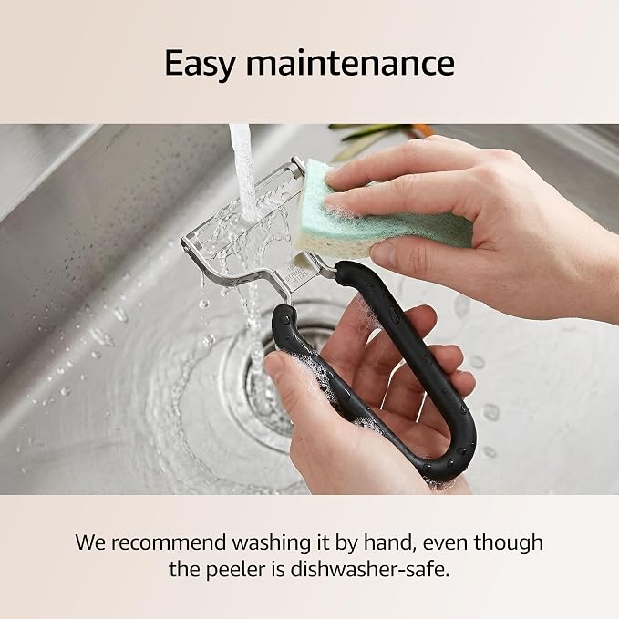 Lurch Germany Julienne Vegetable Y Peeler 5.1 x 2.3 Inches / 13 cm x 6 cm | Stainless Steel Cutter & Slicer for Carrot, Potato & Apple | Veggie Zoodles Maker | Non-slip Comfortable Handle - Black