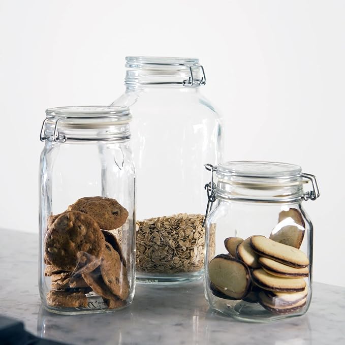 Bormioli Rocco Fido Clear Jar, 169 Oz.