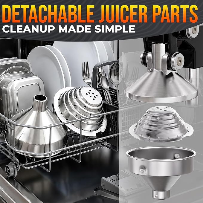 Cast Iron Manual Juicer, Heavy-Duty Squeezer – One Pull Extracts Full Juice with No Electricity – Manual Citrus Press Juicer & Orange Squeezer for Lemon, Lime, and Lemonade at Home or Bar (Black)