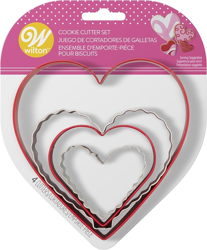 Wilton Nesting Hearts Cookie Cutter Set, 4-Piece