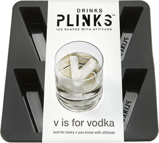 DRINKSPLINKS Custom Letter V Ice Cube Molds. Monogram Ice Cube Mold with Initials. Large Monogrammed Silicone Trays for Bourbon, Whiskey and Cocktails. Fun, Customized Gifts for Men and Women.