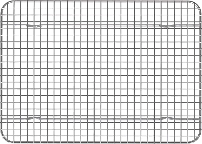 Stainless Steel Cooling Rack - Heavy Duty and Oven Safe, Good for Cooling, Baking and Roasting - Perfect for Cookies, Cakes & More - Fits Perfectly in Quarter Sheet Pan(8.5" x 12")