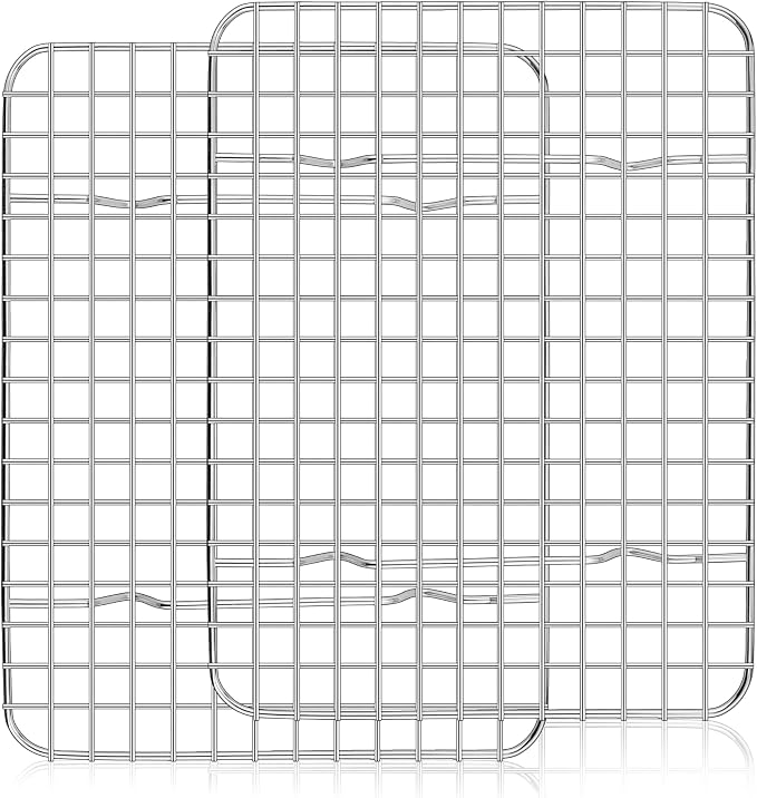 Homikit 8.7"x6.3" Stainless Steel Mini Cooling Rack Set Fit 9x7 Sheet Pan | 2 Pack Small Baking Bacon Racks, Wire Oven Rack for Cookie Bread Pizza, Metal Grilling Grids, Rust Free, Dishwasher Safe