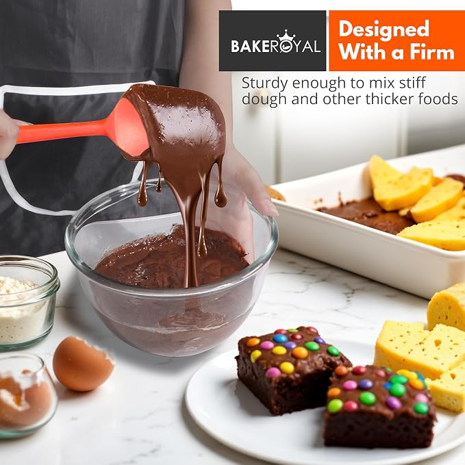 BakeRoyal Silicone Spatulas Set - Orange