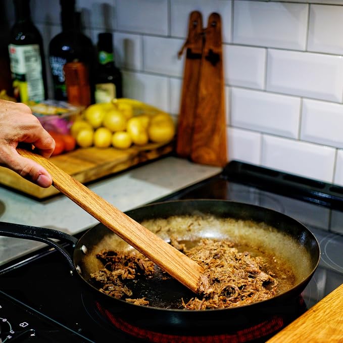 COWBOY SPATULA - Mesquite Wood Spatula, Handmade in Texas, Made in USA, Perfect for cast iron cookware, steel cookware, nonstick cookware - Personalization Optional (Christmas - Ho Ho Howdy!)