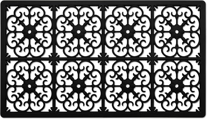 GASARÉ, Extra Large, Thick, Silicone Trivet for Hot Dishes, Pots, and Pans, Heat Resistant Mat for Countertop, Hot Pad for Kitchen, Easy to Clean, 21 x 12 x 3/8 Inches, Black