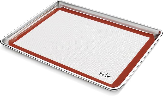 New Star Foodservice Commercial Grade Silicone Baking Mat Non-Stick Pan Liner, 17 x 25 inch (Full Size)