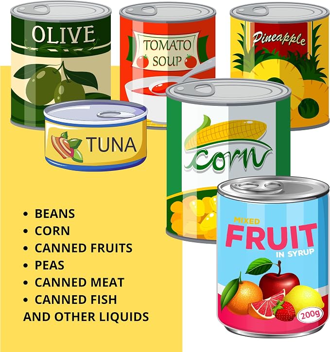 Pack of 2 Universal Can Colanders – Multipurpose Food Grade Colander with Handle for Large and Small Cans Vegetable Fruit Tuna Fish Strainer Small Strainer Set Stainless Steel