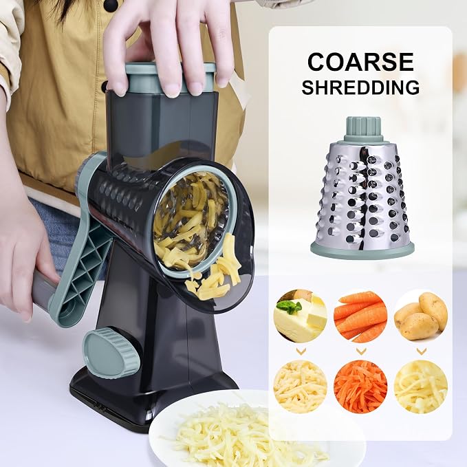 Cheese Grater Box Grater (Rotary Clear Black)