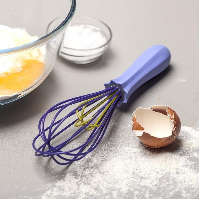 Zeal Stick Non-Scratch Double Headed Balloon Whisk, Silicone, Purple, 26 cm