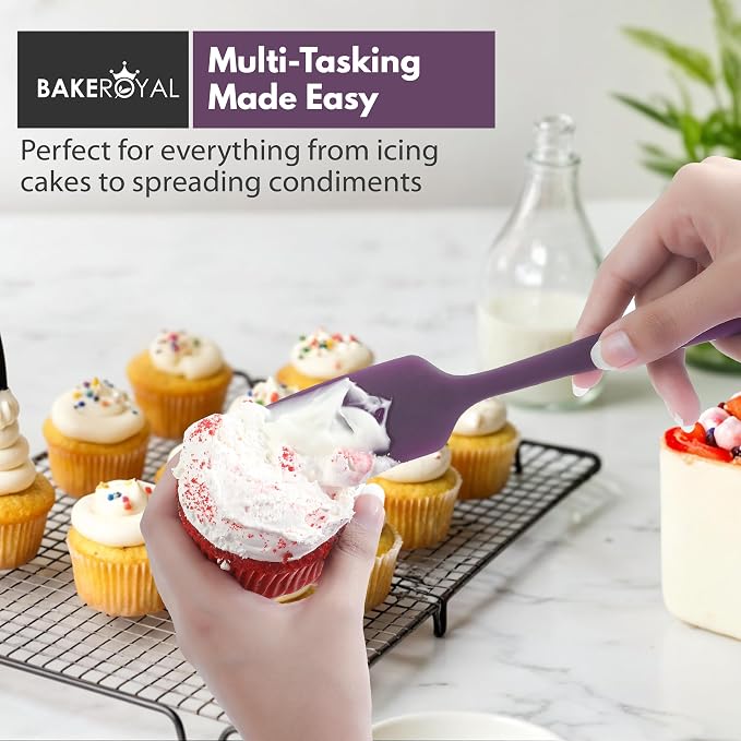 BakeRoyal Silicone Spatulas Set - Berry