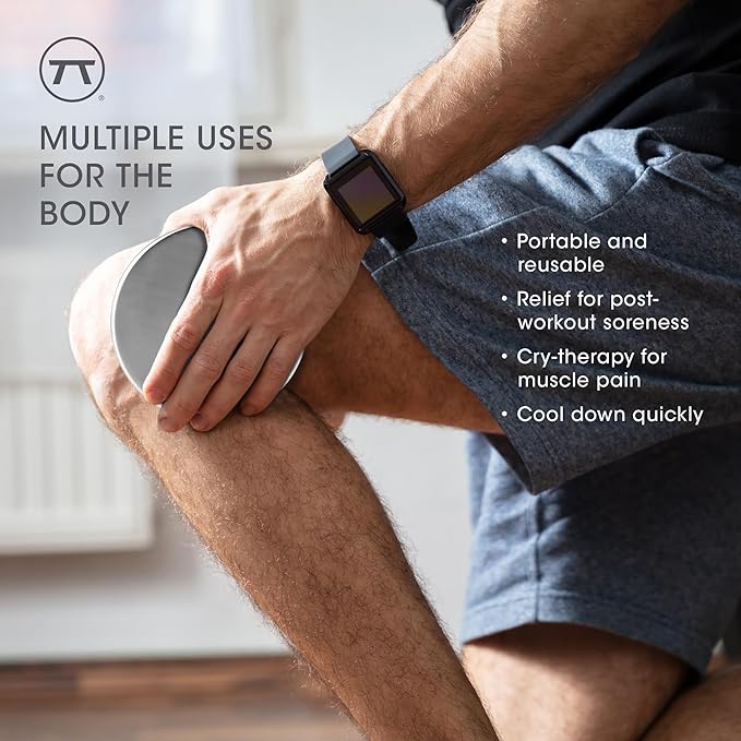 Outset Stainless Steel Round Ice Packs, Set of 2 Travel Ice Packs, 3.75" | Round Ice Chiller | Reusable Travel & Lunch Box Ice Packs | Long Lasting Cold | Thin Ice Pack | Durable Stainless Steel Set