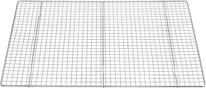 Mrs. Anderson's Baking Professional Cooling Rack, Heavy Duty Steel, Fits Two-Thirds Sheet Pans, 21 x 14.5 x 0.75-Inches