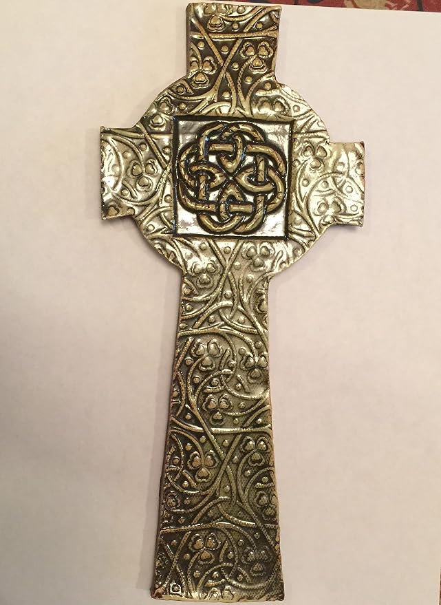 IRISH CLOVER KNOT Embossing Rolling Pin. Dough Roller with Shamrock Pattern for Homemade Cookies and Pottery by Algis Crafts