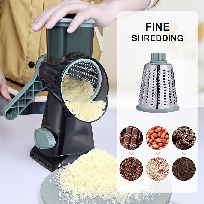 Cheese Grater Box Grater (Rotary Clear Black)