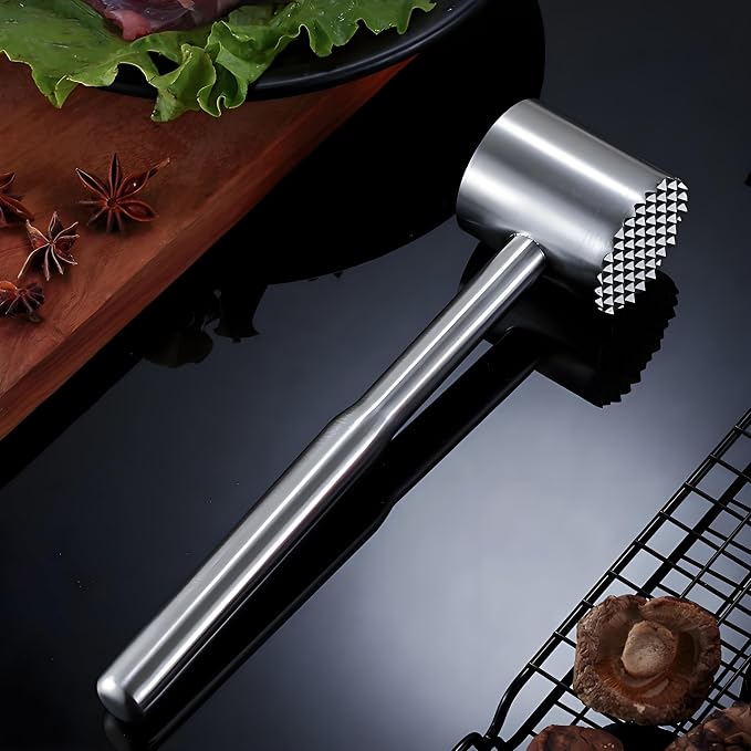 2Packs Commercial meat hammer for Kitchen,Mallet Meat Hammer Meat Beater for Tenderizing and Flattening Meat,Meat Pounder Tenderizer for Pounding Meats, Nuts, Shellfish.