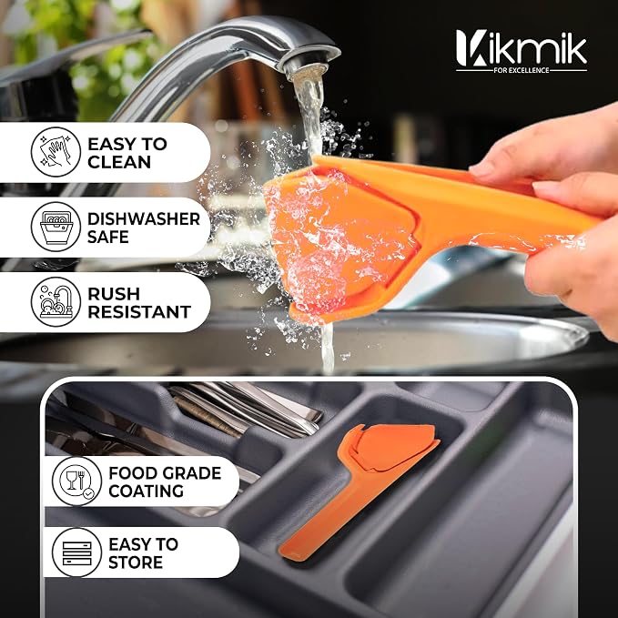 Lemon Squeezer - CitrusEase Foldable Hand Juicer: Effortless Juicing with Space-Saving Ergonomics Design – Manual Lemon Juicer with Sideways Pivot for Maximum Juice Yield- (Orange)