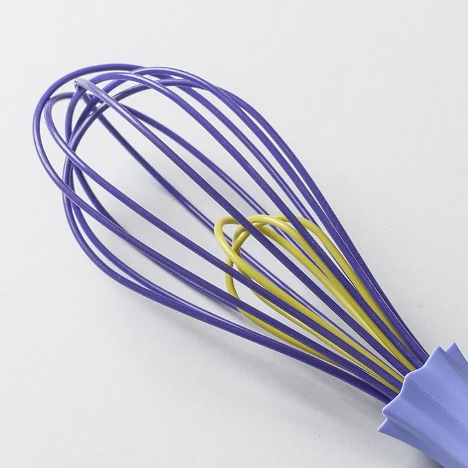Zeal Stick Non-Scratch Double Headed Balloon Whisk, Silicone, Purple, 26 cm