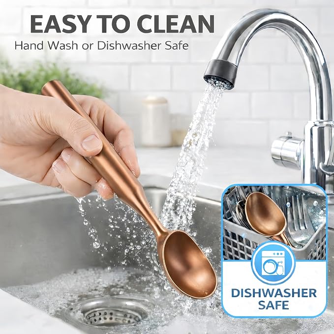 Stainless Steel Ice Cream Scoop, Heavy Duty Ice Cream Scooper with Ergonomic Grip, 100% Dishwasher Safe One-Piece Metal Scoop for Hard Ice Cream, Gelato & Cookie Dough,Rose Gold