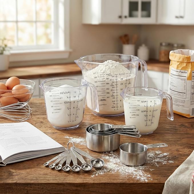 20PCS Measuring Cups and Spoons Set, Mituer Stainless Steel Nesting Kitchen Cooking Baking Measuring Set for Dry and Liquid Ingredients