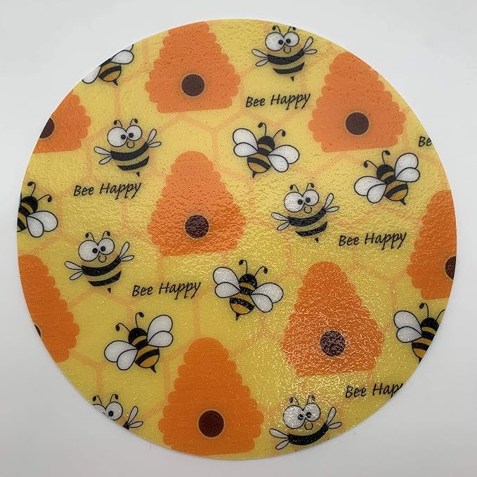 Andreas Silicone Jar Opener, Bee Happy – 6.25" Non-Slip Lid Gripper & Garlic Peeler, Dishwasher Safe, Multi-Use, Durable Silicone & Fabric, Made in the USA, JO-373
