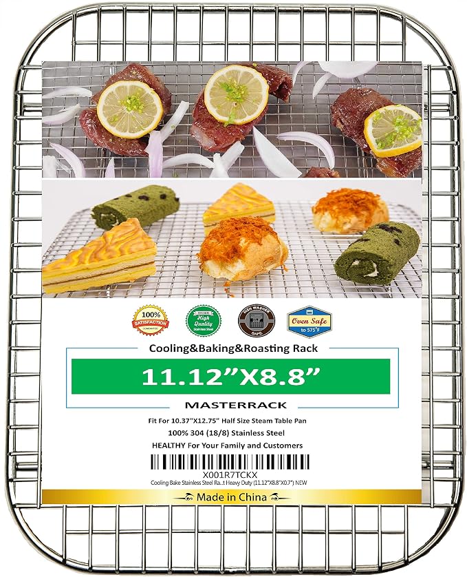 MASTEERACK 1/2 Stainless Steel Steam Pan Rack (11"X9.0")