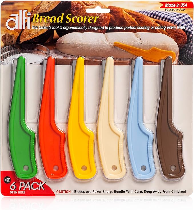 Alfi Bread Scorer - Scoring Knife for Bread Baking - Sourdough Scoring Tool - Bread Scoring Knife for Bakers - Made in USA (6-Pack)