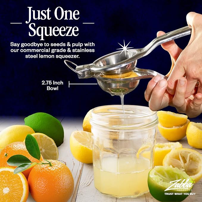 Innovee Group. 1 pack. Nuvantee Lemon Squeezer, Stainlees Steel Manual Citrus Press. Includes Lemon Recipes Ebook. Quality 18/10