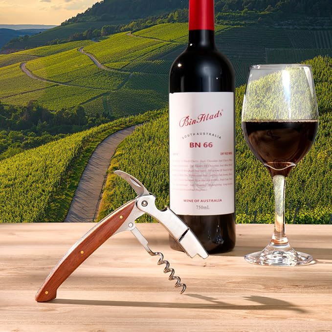 Fanery Sue Personalized Wine Opener - Custom Engraved Professional Corkscrews for Wine Bottles w/Foil Cutter and Cap Remover - Manual Wine Key