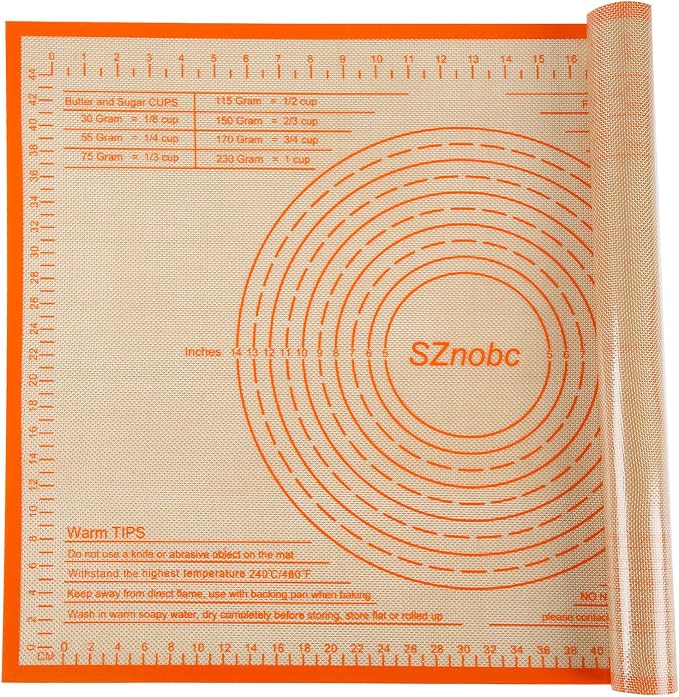 Silicone Pastry Mat 28X20 inch Baking mat Perfect for Dough, Pastry, Pie Crust, Fondant, Cookies, Bread, Pasta/Pizza,Pastry Board, Kitchen Counter Mat