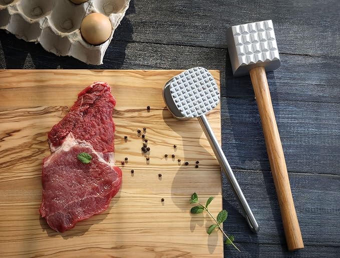 New Star Foodservice 36374 Heavy Duty Cast Aluminum Meat Tenderizer, 10-Inch (Pack of 2)