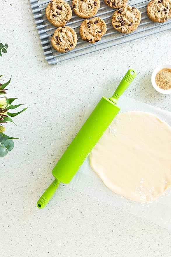 Better Houseware green Silicone Rolling Pin, Lime Green