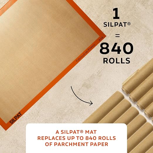 Silpat The Original Premium Non-Stick Silicone Baking Mat, Full Size, 16-1/2" x 24-1/2"