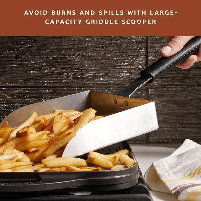 Bellemain Smash Burger Spatula for Griddle - Stainless Steel Scraper Tool, Large - Fried Food Scoop, Stir Fry, Food Mover - Hibachi Tools, Flat Top Grill Accessories