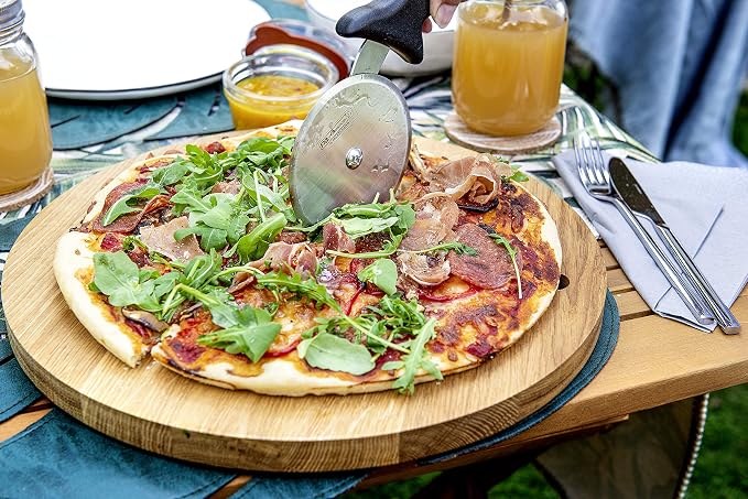 FMprofessional 21696 Stainless Steel Pizza Wheel, Black, 50 X 50 X 20 cm