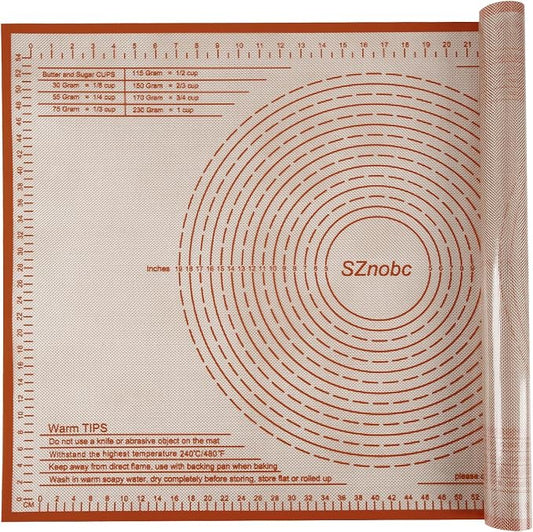 Silicone Pastry Mat 36X24 inch Baking Mat for Rolling Dough | Great Performance Kitchen Counter Mat, Perfect for Dough, Pastry, Pie Crust, Fondant, Bread, Pasta/Pizza,Pastry Board