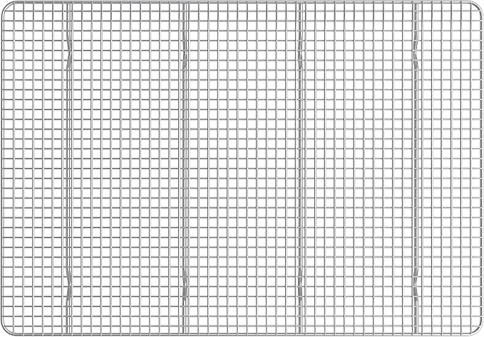Stainless Steel Wire Cooling Rack-14"x20"-Ultra Heavy Duty, Commercial Grade, Extra Large-Cool Cookies, Cakes & Bread-Perfect for Baking Meat & Bacon-Fits 3/4 Big Sheet Pan-Oven & Dishwasher Safe