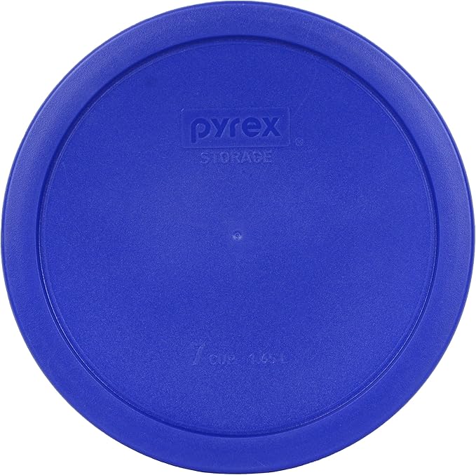 Pyrex 7203 Glass Bowls & 7402-PC Cadet Blue Lids (2-Pack) - Made in USA | BPA-Free Plastic | Top-Rack Dishwasher Safe | Refrigerator & Freezer Safe | Leak-Resistant Design | Resists Stains & Odors
