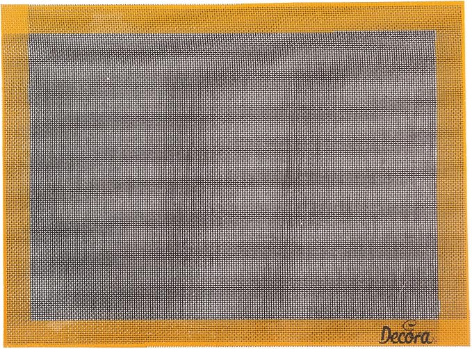Decora, 9260256 Silicone Mat Microperforated Washable and Reusable Resistant to -40°C + 230°C Perfect for Baking Biscuits and Shortcrust Pastry Dimensions: 385 x 285 mm