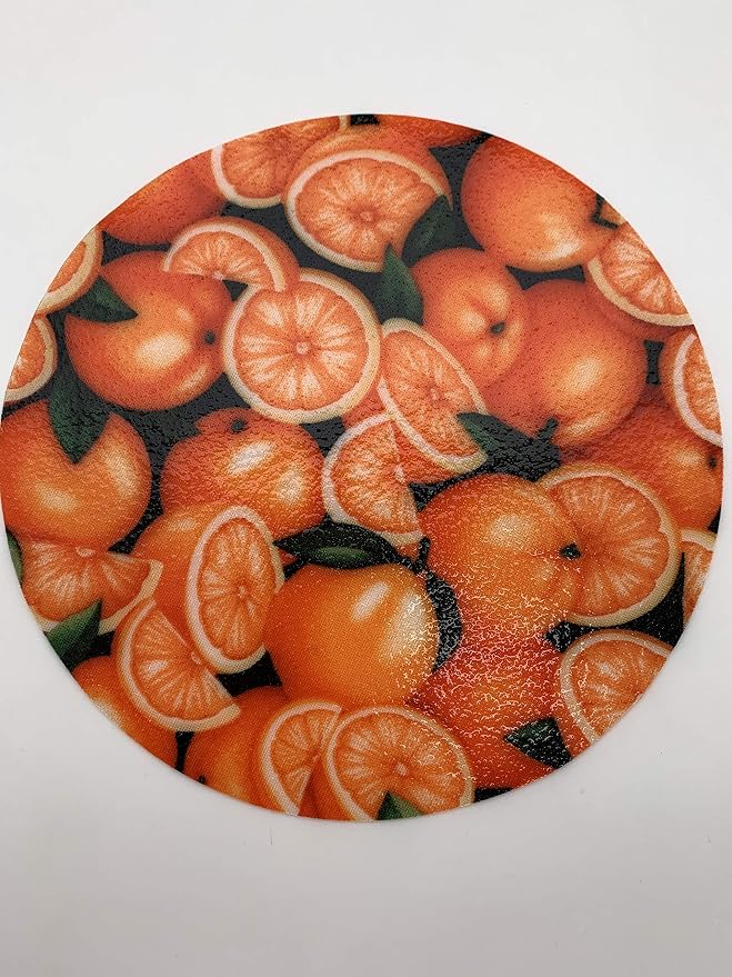 Andreas Silicone Jar Opener, Oranges – 6.25" Non-Slip Lid Gripper & Garlic Peeler, Dishwasher Safe, Multi-Use, Durable Silicone & Fabric, Made in the USA, JO-923