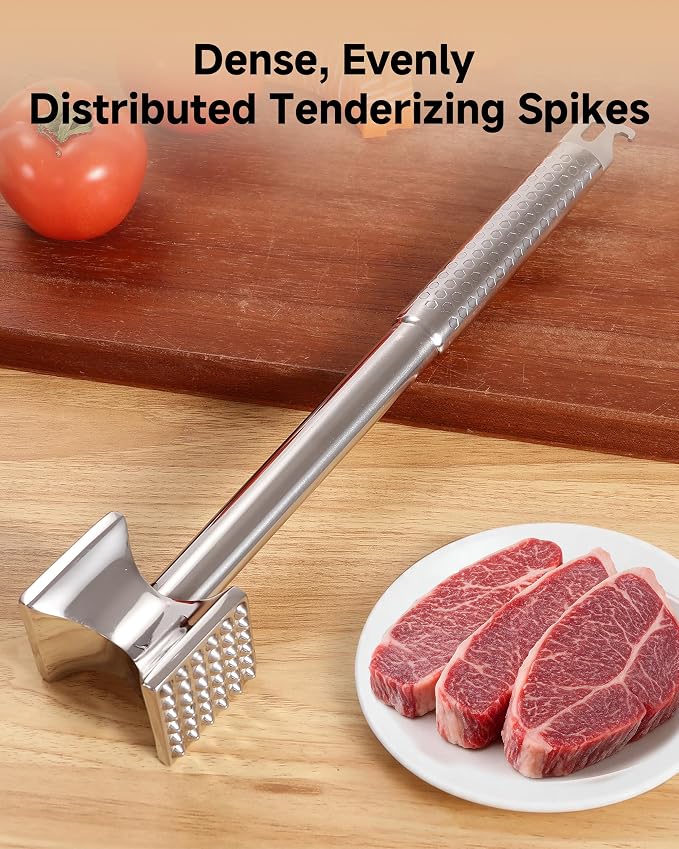 Kitchen Meat Tenderizer Mallet, Steak Pounder for Juicy Chicken, Beef & Veal, Ideal for Cutlets, BBQ & Home Cooking