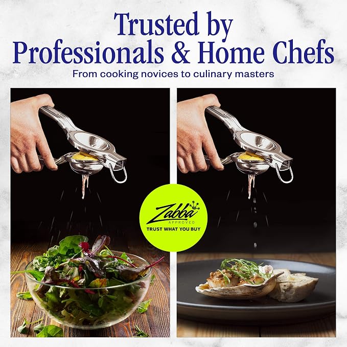 Innovee Group. 1 pack. Nuvantee Lemon Squeezer, Stainlees Steel Manual Citrus Press. Includes Lemon Recipes Ebook. Quality 18/10