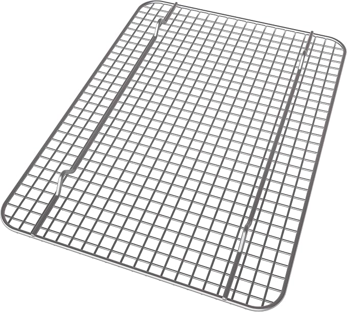 Stainless Steel Cooling Rack - Heavy Duty and Oven Safe, Good for Cooling, Baking and Roasting - Perfect for Cookies, Cakes & More - Fits Perfectly in Quarter Sheet Pan(8.5" x 12")