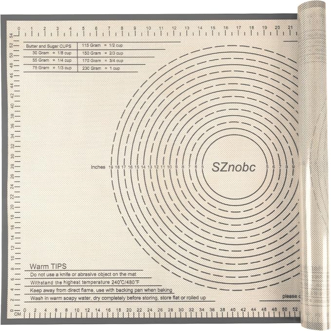 Silicone Pastry Mat 34X26 inch Baking mat Perfect for Dough, Pastry, Pie Crust, Fondant, Cookies, Bread, Pasta/Pizza,Pastry Board, Kitchen Counter Mat
