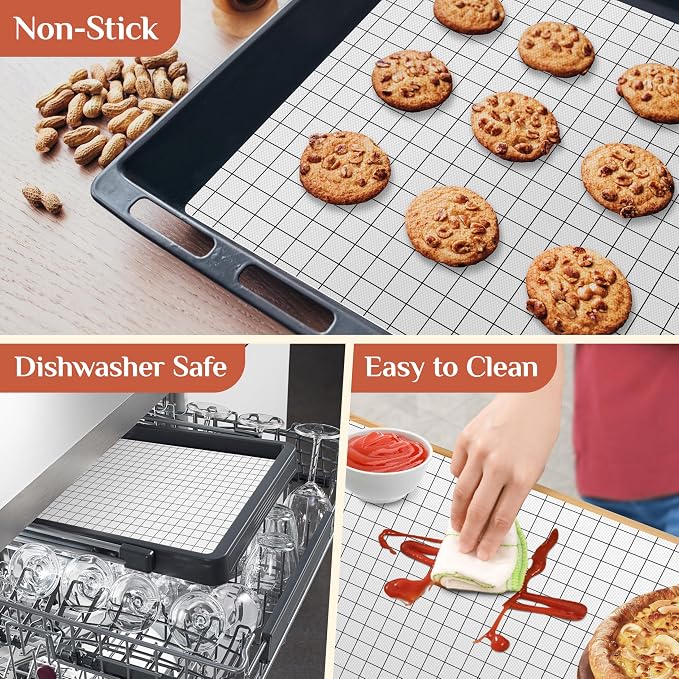 GTJ Silicone Baking Mat Roll, Reusable Baking Sheet Liners, 12 in x 6 ft | Free Cut to Size, Food-Grade, Non-Stick, Non-Slip, For Dough, Pastry, Air Fryer, Freeze Dryer, Oven Pan, Kitchen Counter