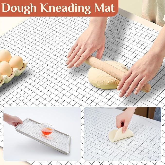 GTJ Silicone Baking Mat Roll, Reusable Baking Sheet Liners, 12 in x 6 ft | Free Cut to Size, Food-Grade, Non-Stick, Non-Slip, For Dough, Pastry, Air Fryer, Freeze Dryer, Oven Pan, Kitchen Counter