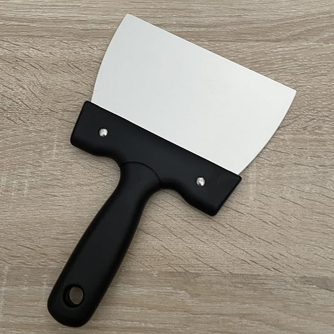 Goldbaking Coating Spatula for Chocolate Scraper Stainless Steel Dough Scraper (small)
